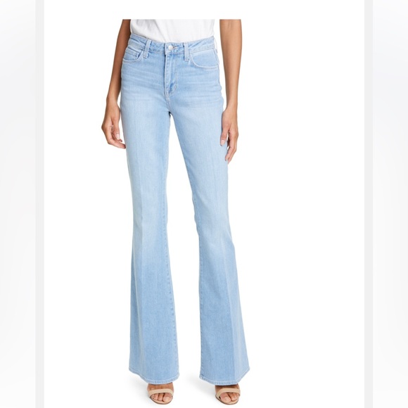 LAGENCE L'AGENCE Bell High Waist Flare Jeans Blue Cloud Size 28 Inseam 30 Trim’d